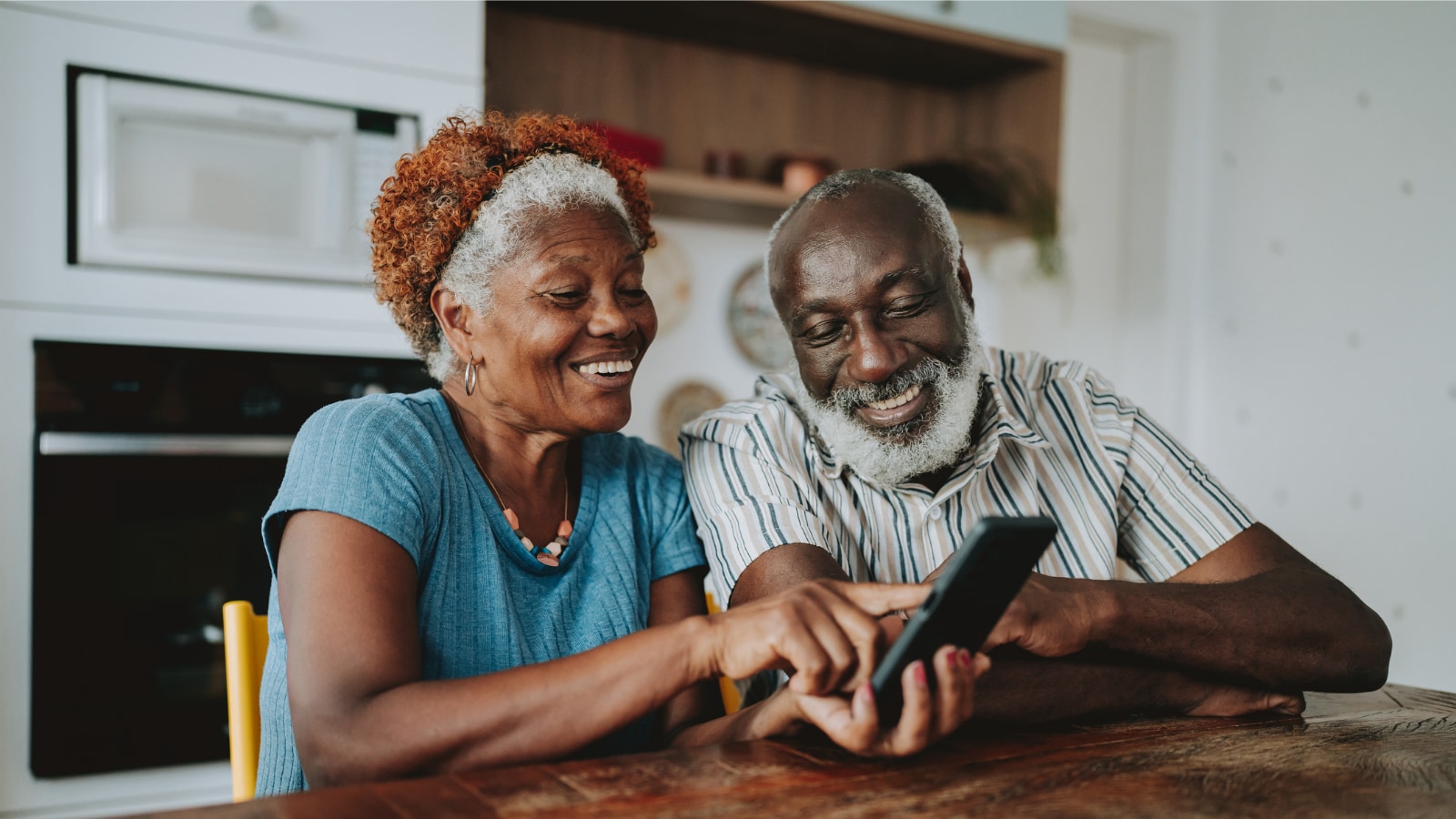 Senior couple discussing medicare